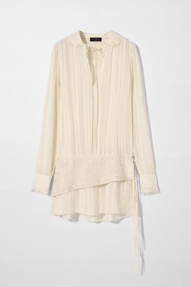 VESTIDO FAJÍN BORDADOS KATE MOSS X ZARA - Crudo de Zara - Imagen 0