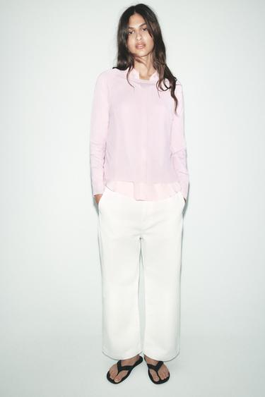 BASIC KNIT SWEATER - Light pink by Zara - Image 0