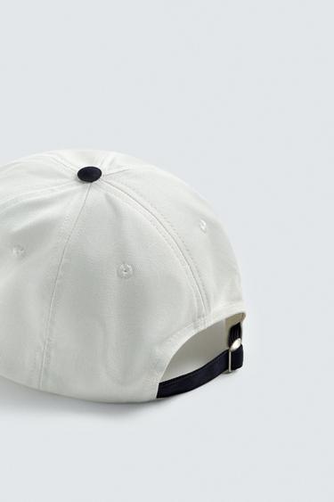 CASQUETTE BRODERIE COMBINÉE - Écru de Zara - Image 3