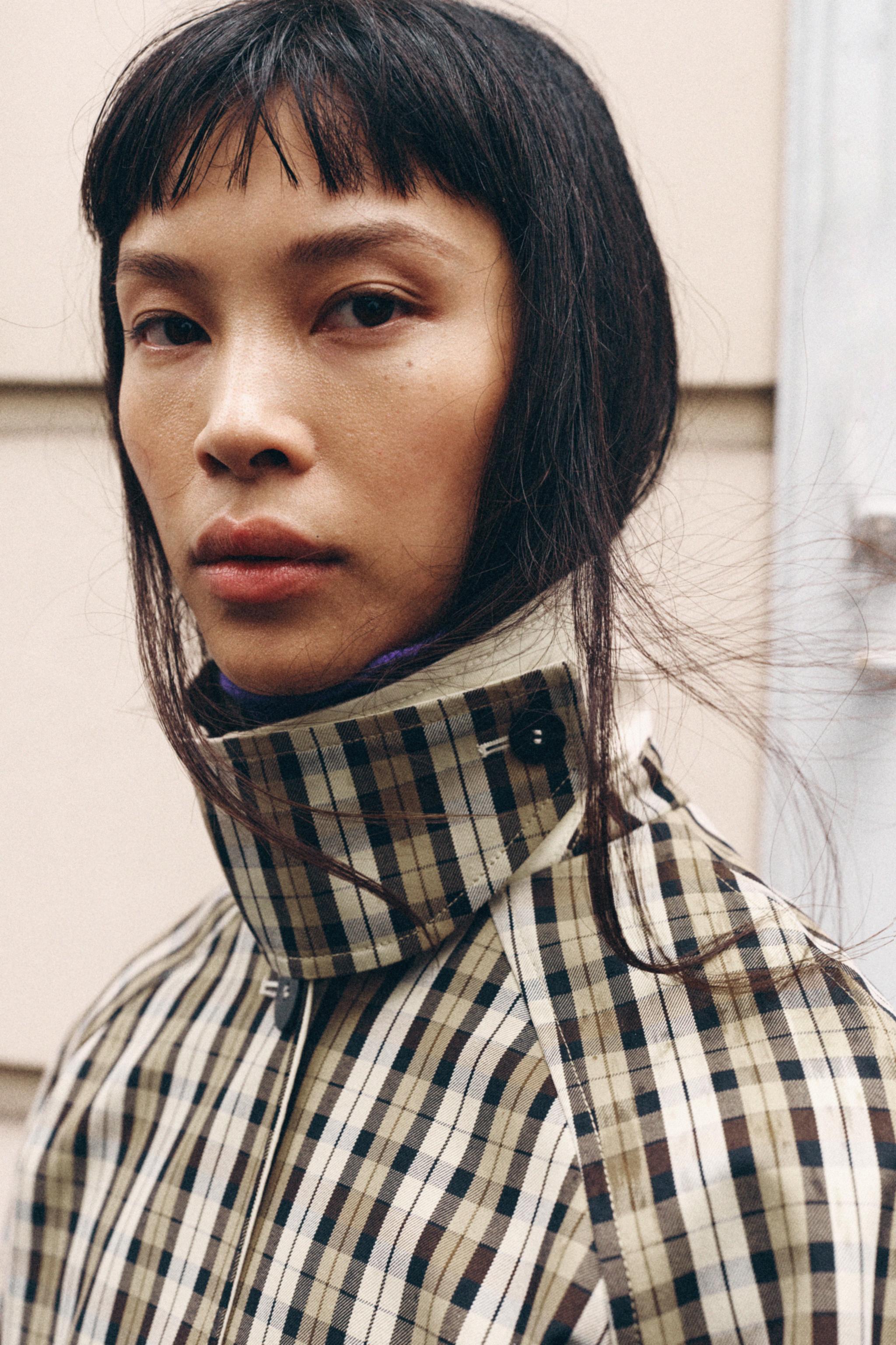 REVERSIBLE PLAID TRENCH COAT ZW COLLECTION
