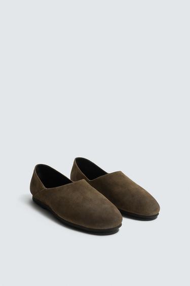 AARON LEVINE X ZARA VIBRAM® SOLE SUEDE LOAFERS - Bronze by Zara