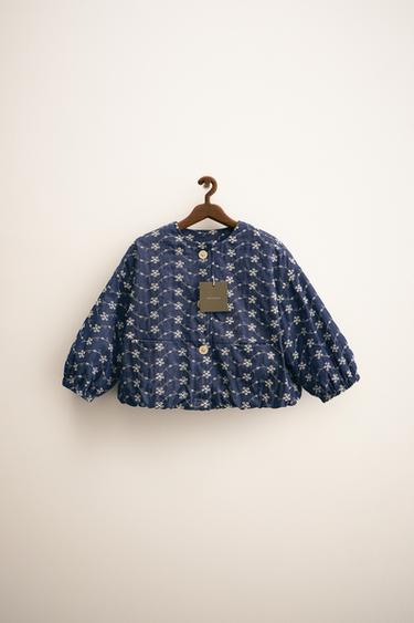 ZARA TIMELESS - XHUP ME QËNDISJE LULE - E kaltër nga Zara
