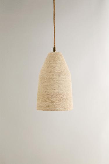 LARGE SEAGRASS CEILING LAMP - Light beige by Zara - Image 1