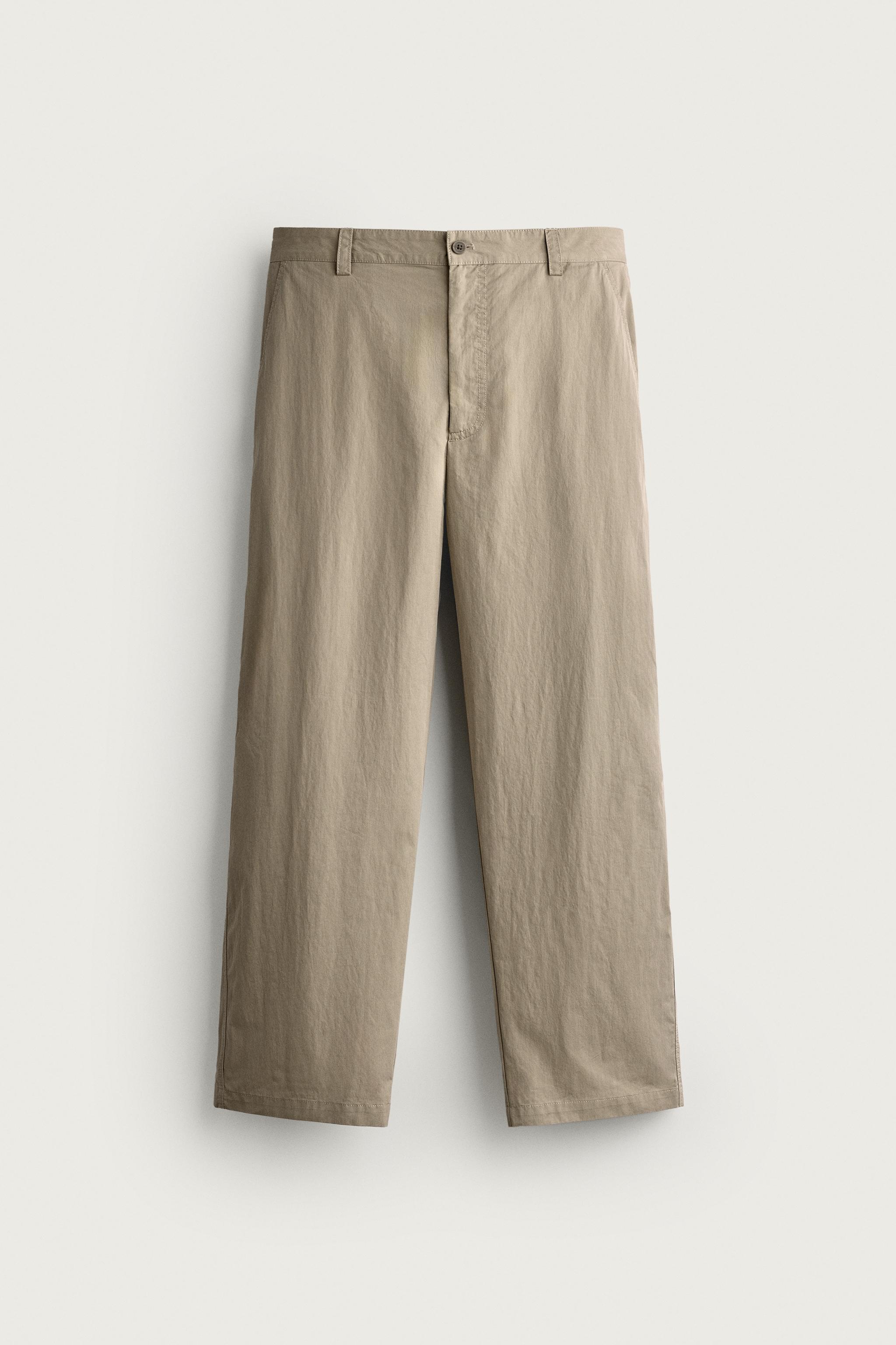 RELAXED FIT DARTED PANTS — Sand / Marl