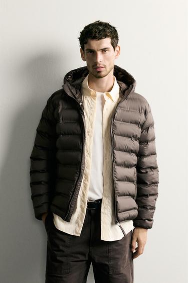 LIGHTWEIGHT WATER-REPELLENT PADDED JACKET - mink brown by Zara