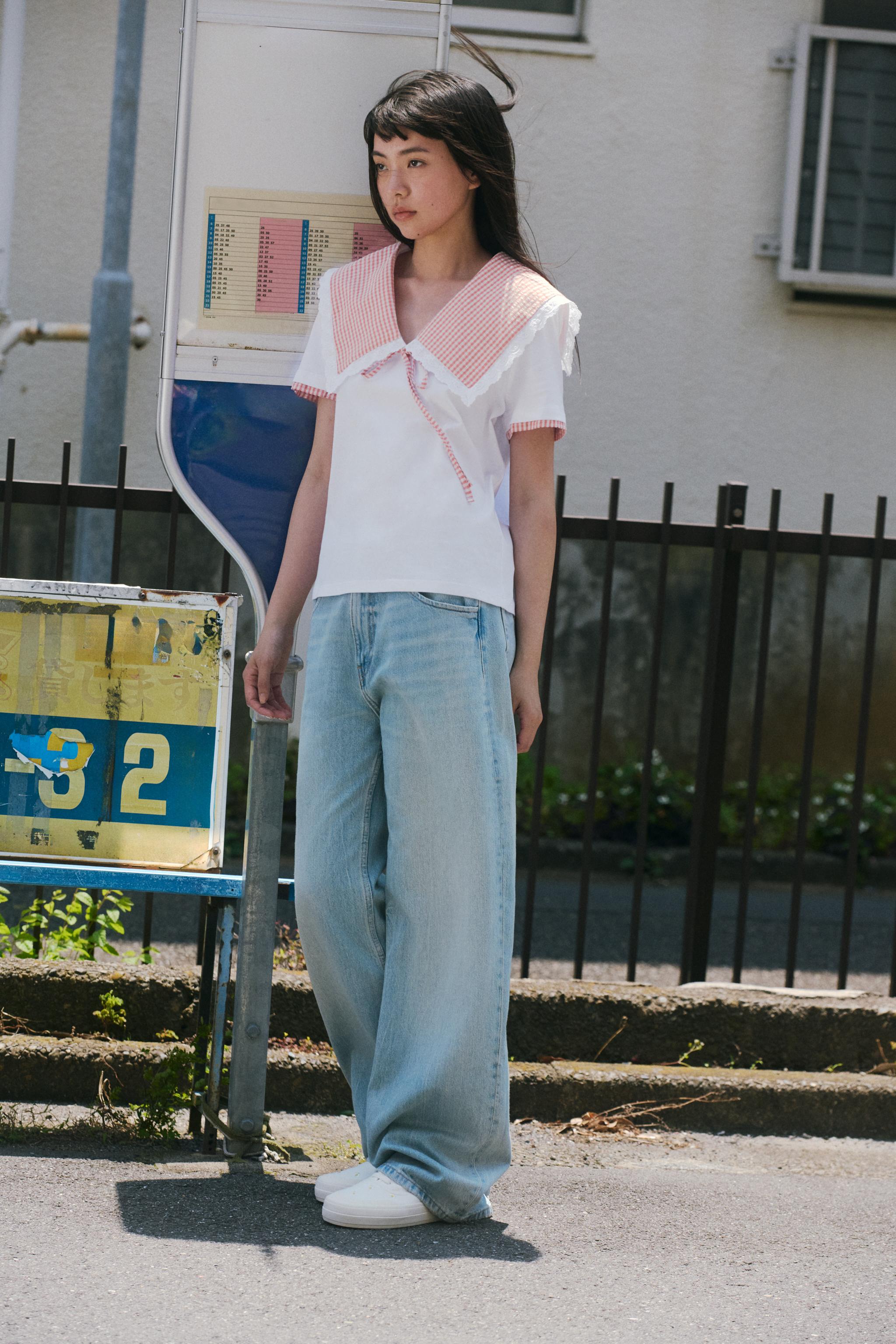 TRF カーブ ハイウエストジーンズ - ライトブルー | ZARA Japan