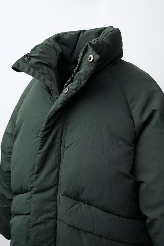 BLOUSON REMBOURRÉ DÉPERLANT - Vert foncé de Zara - Image 4