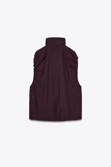ZW COLLECTION OVERSIZE WAISTCOAT - Burgundy by Zara - Image 7