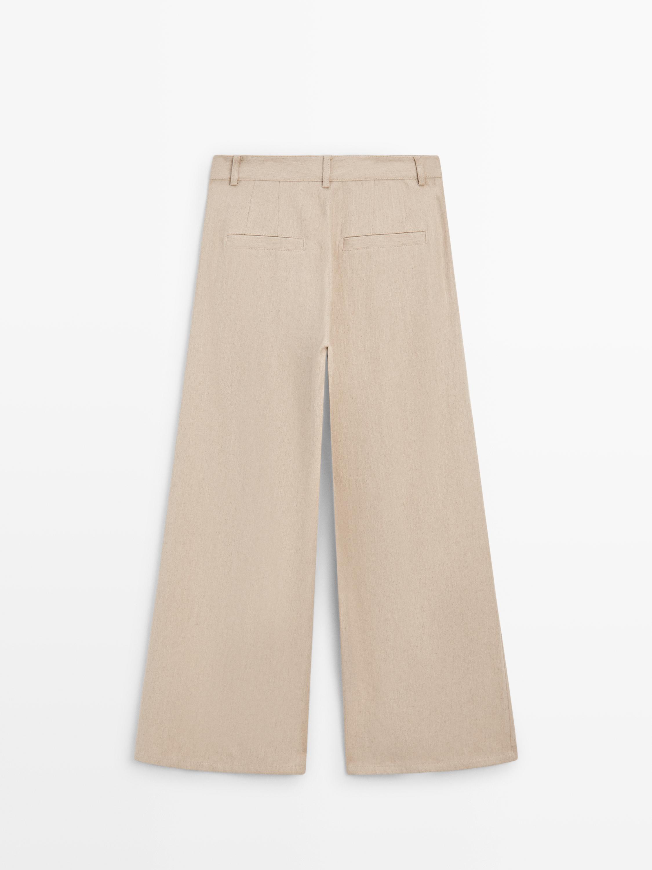 Loose fit high-waist trousers
