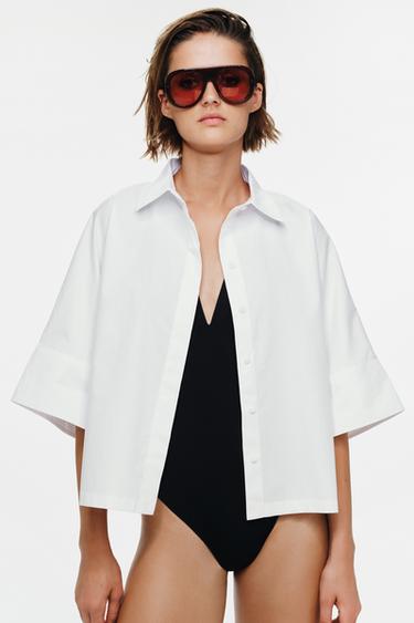 ZW COLLECTION POPLIN SHIRT - White by Zara
