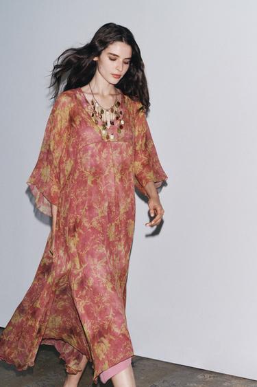 ROBE IMPRIMÉE ZW COLLECTION - Rose de Zara - Image 5