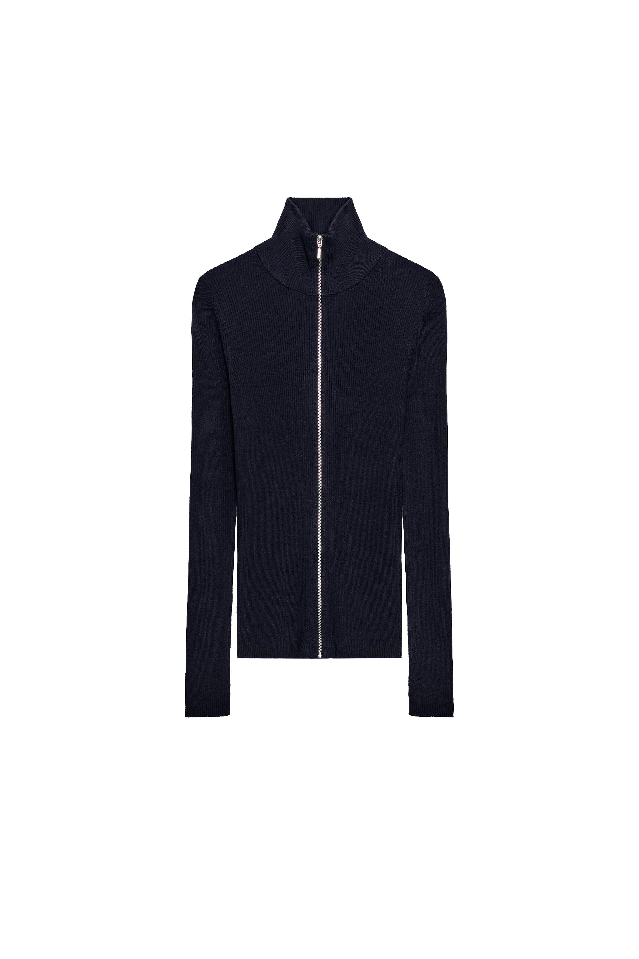 FITTED RIBBED KNIT CARDIGAN