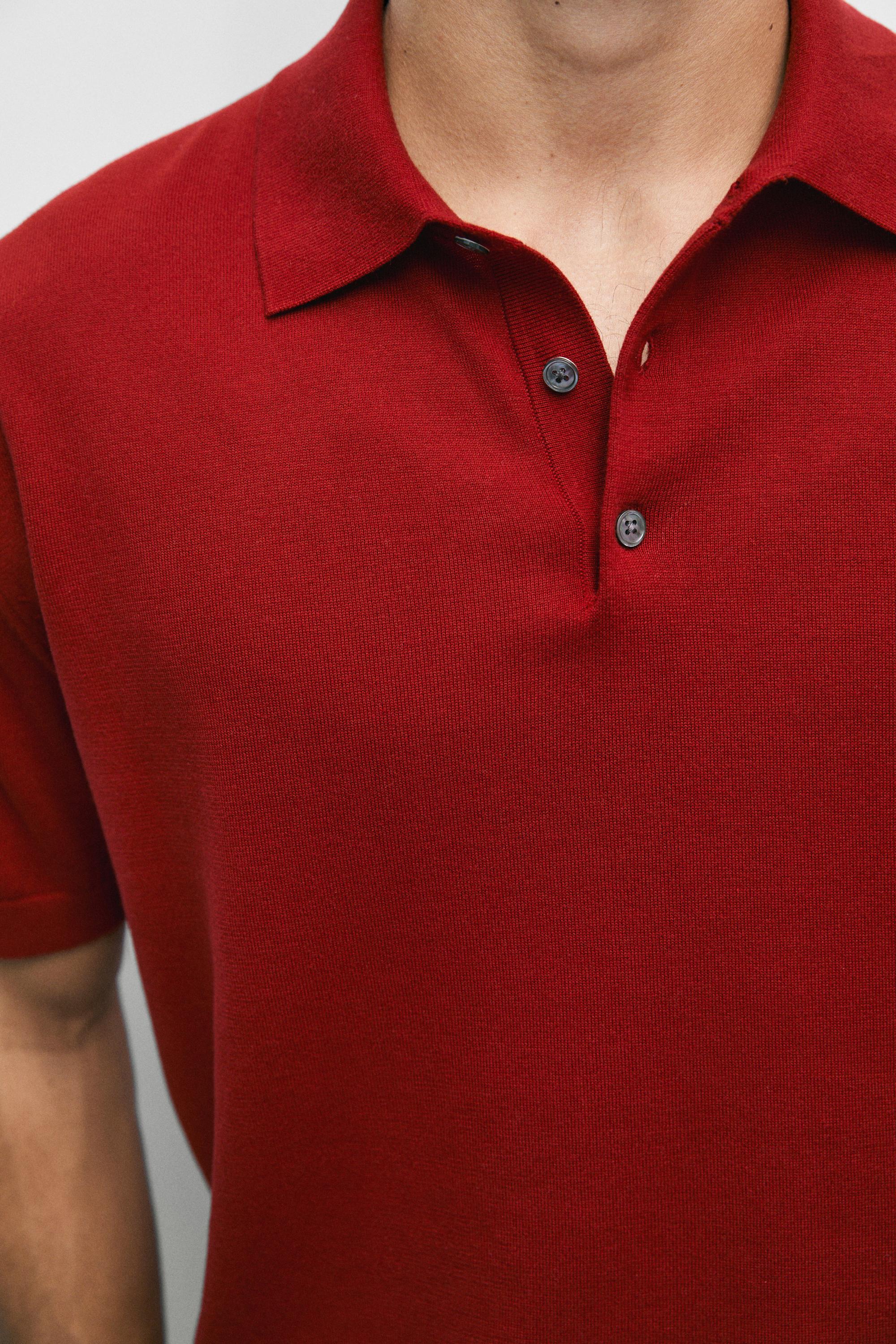 100% cotton knit polo sweater