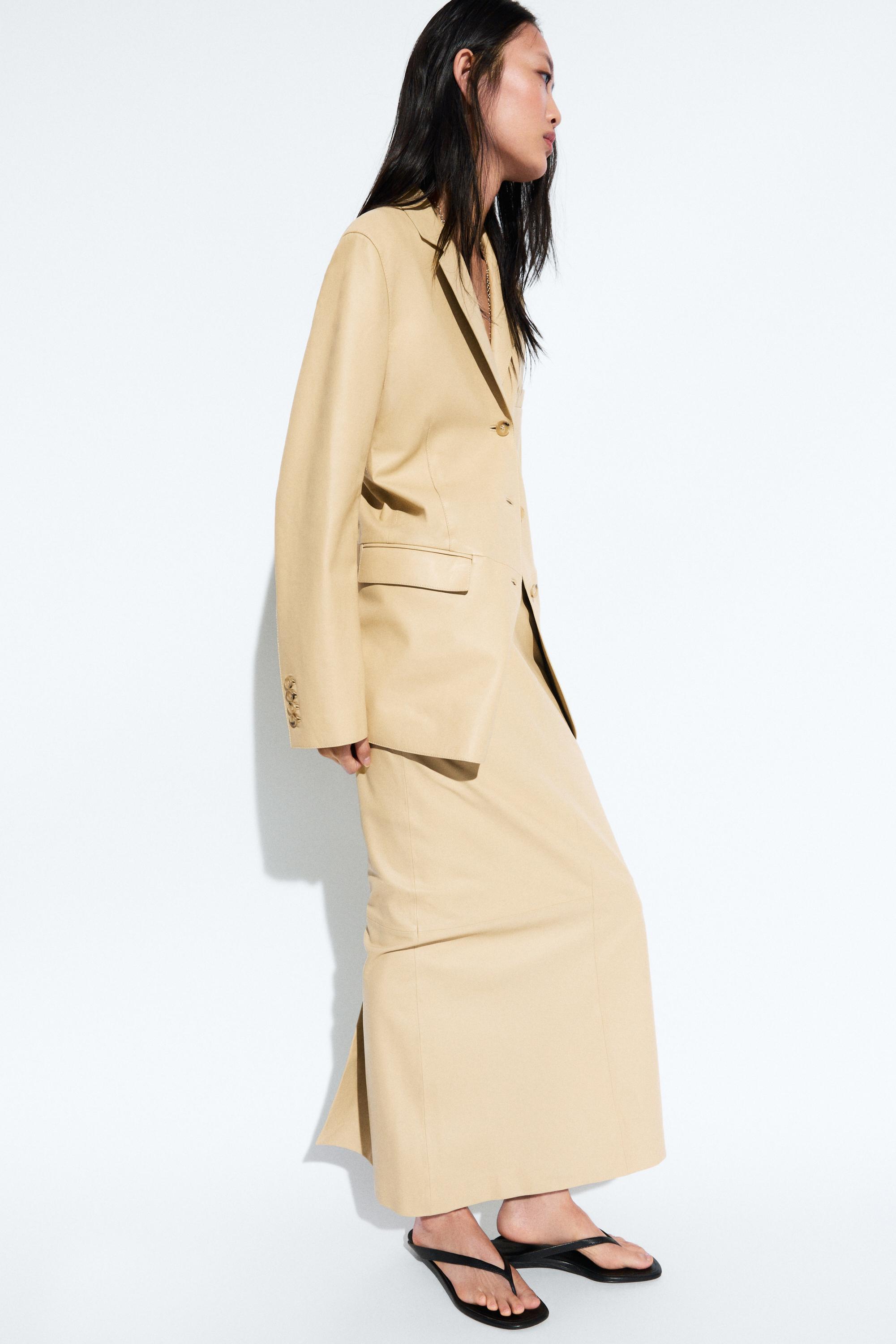 Nappa leather blazer — Yellow