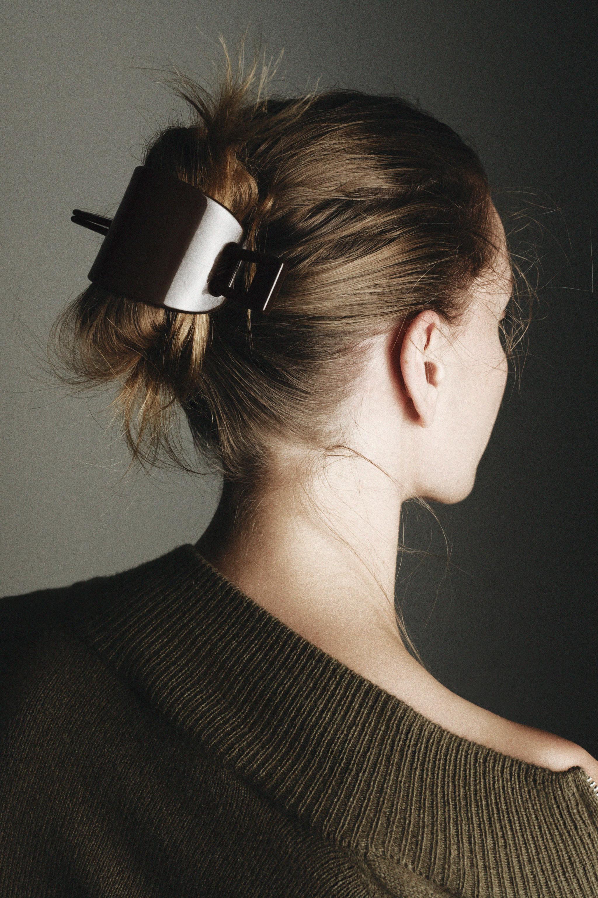 Женские аксессуары Zara ACETATE HAIR CLAW CLIP — фото 5