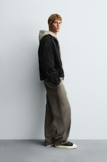RELAXED FIT CORDUROY JACKET - Black by Zara - Image 3