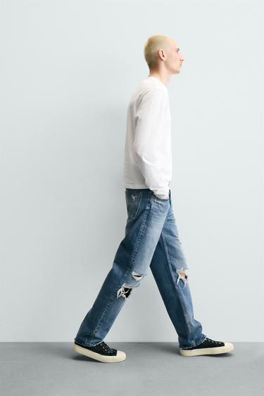 STRAIGHT FIT JEANS - Blue by Zara - Image 5
