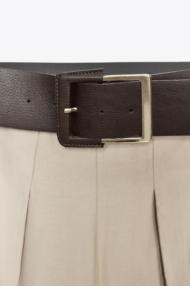 BELTED MIDI SKIRT - Mid-camel by Zara - Image 8