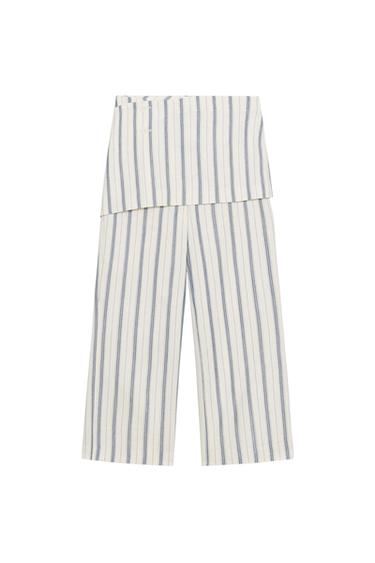 ZW COLLECTION STRIPED SARONG TROUSERS