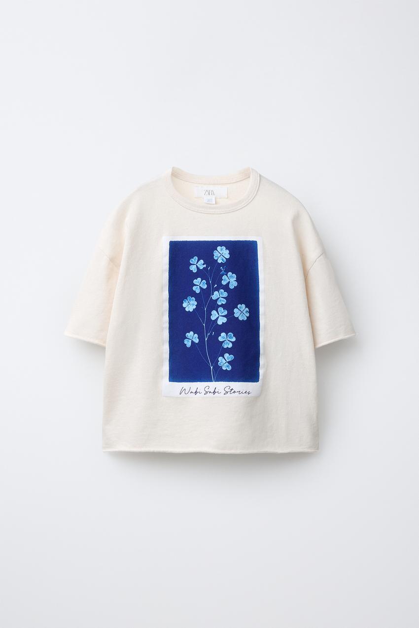 T-shirt à manches courtes avec imprimé - Bleu T-shirt à manches courtes avec imprimé - Bleu