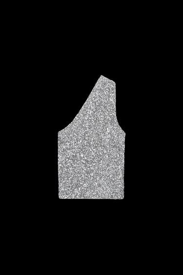 ASYMMETRISCHES TOP MIT PAILLETTEN - Silber von Zara - Bild 0