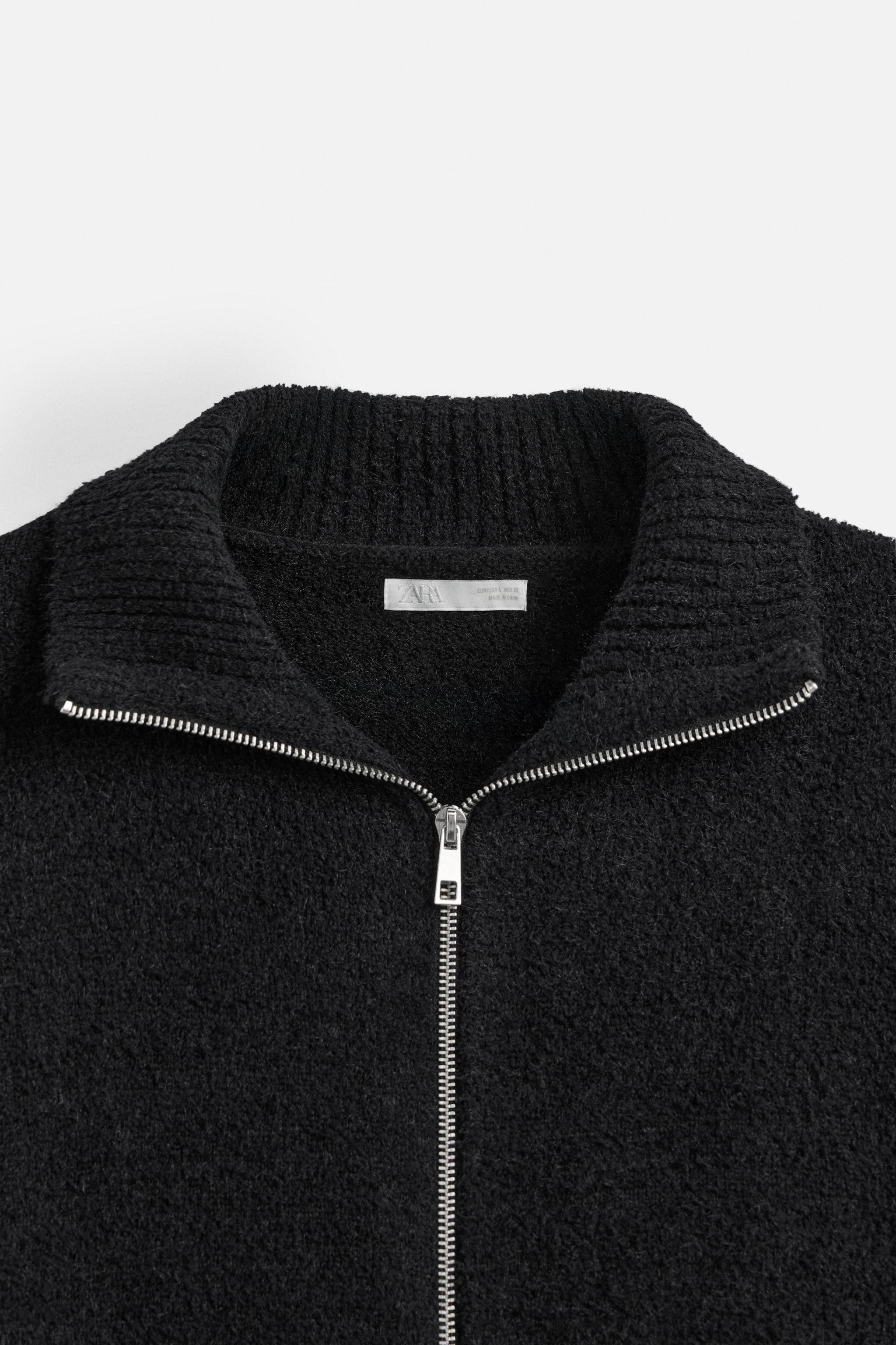 ジップアップカーディガン - ブラック | ZARA Japan / 日本