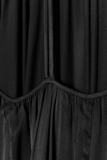 ZW COLLECTION SATIN CAMISOLE DRESS - Black by Zara - Image 8