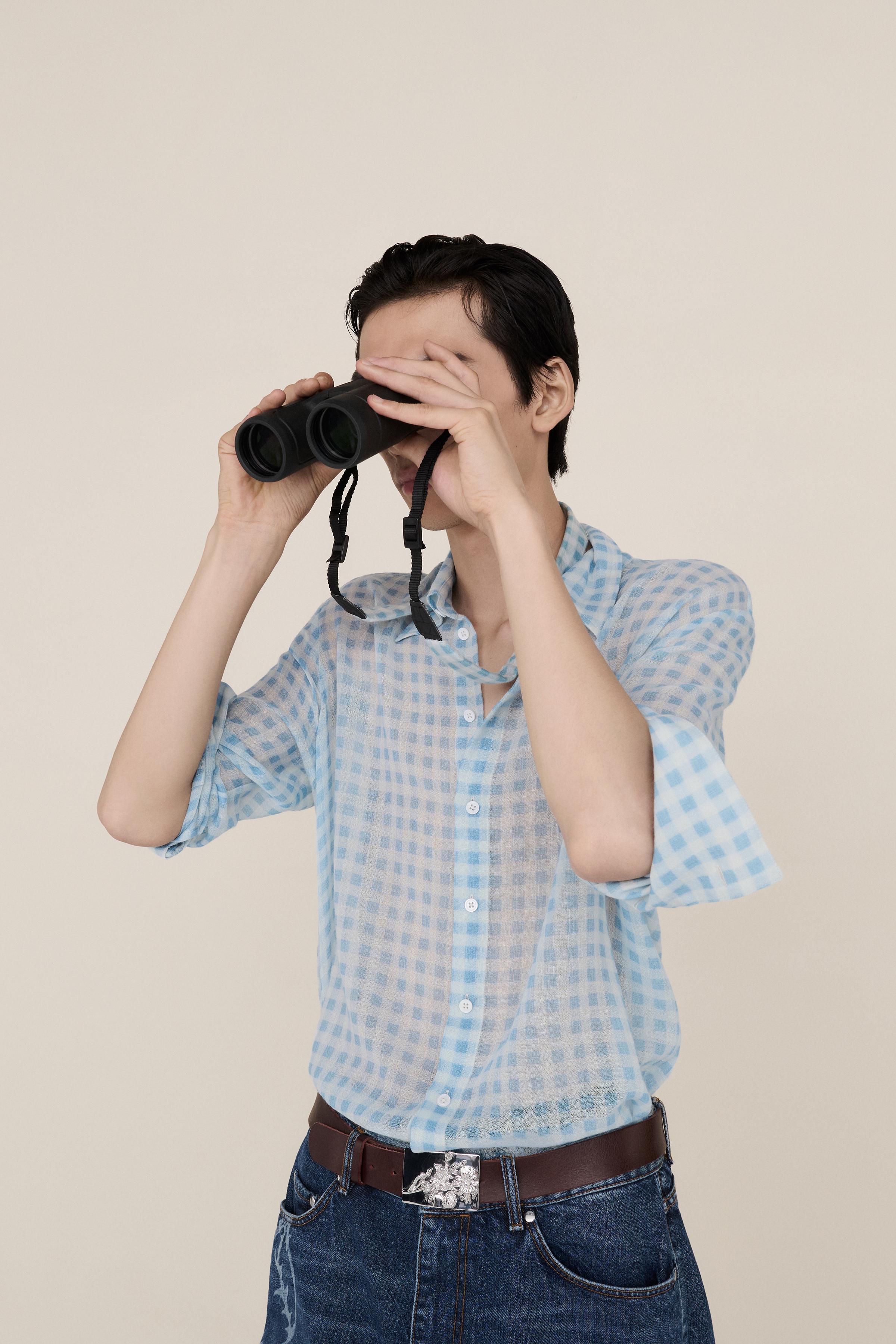 LIGHTWEIGHT 100% WOOL PLAID SHIRT