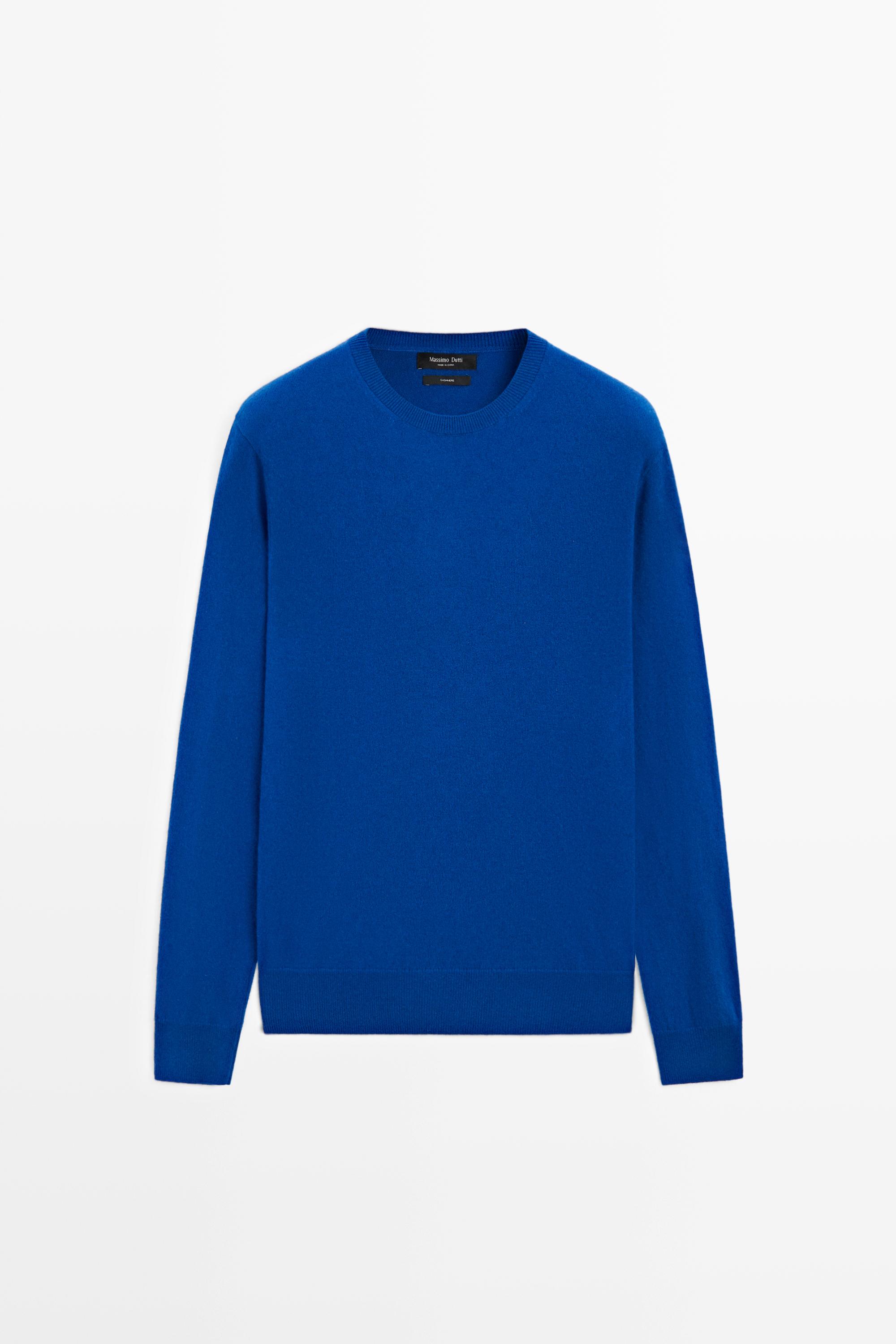100% cashmere ribbed knit sweater