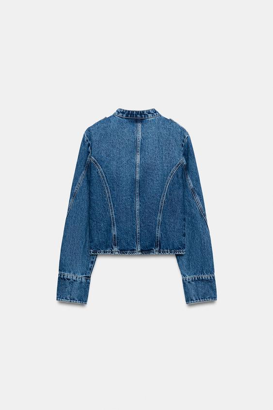 Z1975 ゴールデンボタンデニムジャケット - ミディアムブルー | ZARA 