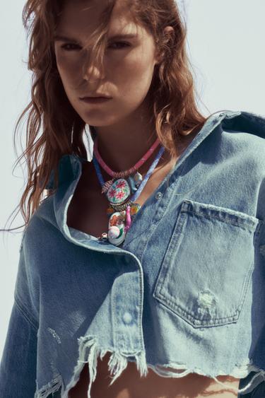 Zara 2-PACK CORD AND CHARM NECKLACES - Golden