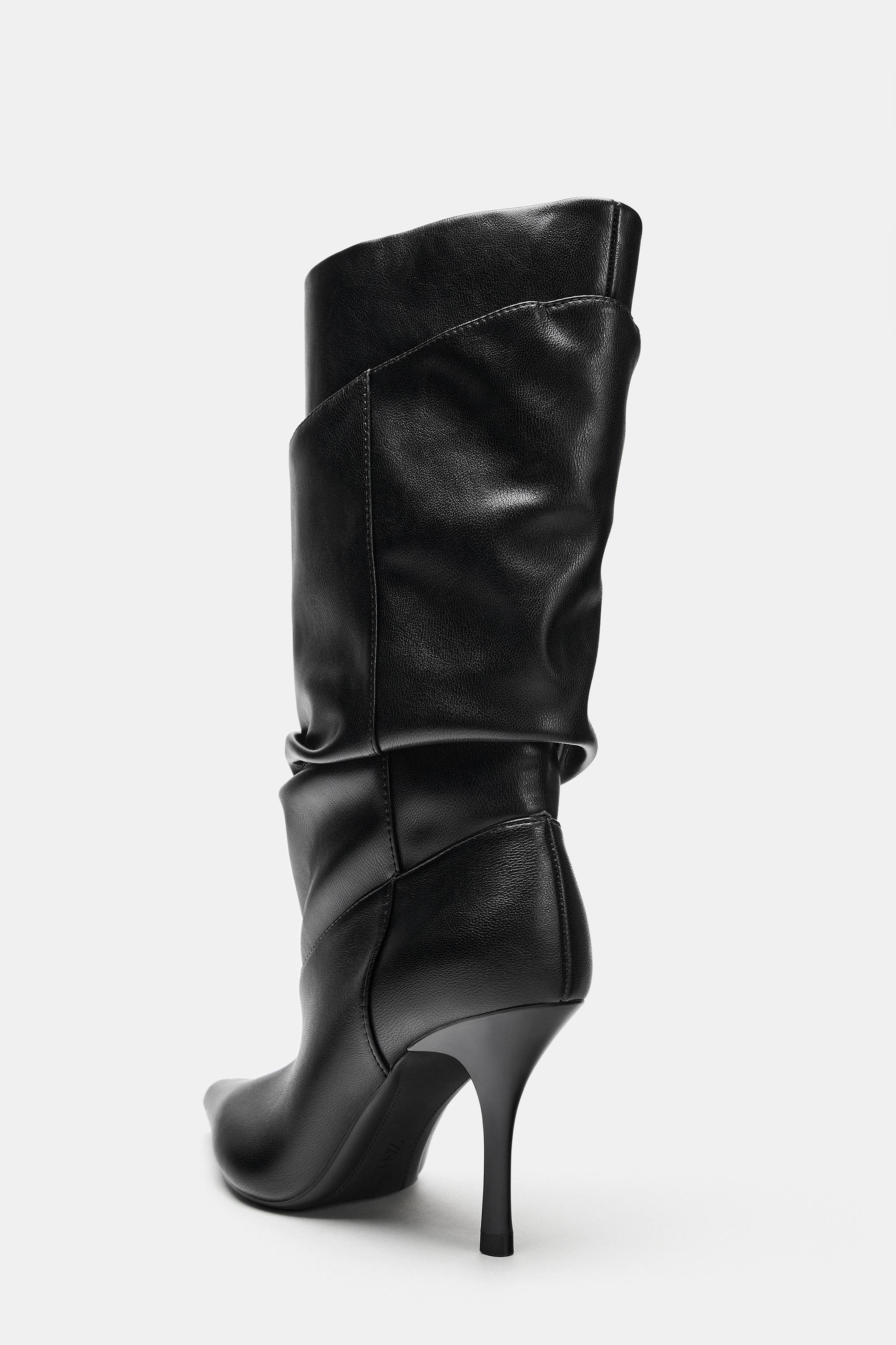 BOTTINES À TALONS FRONCÉES
