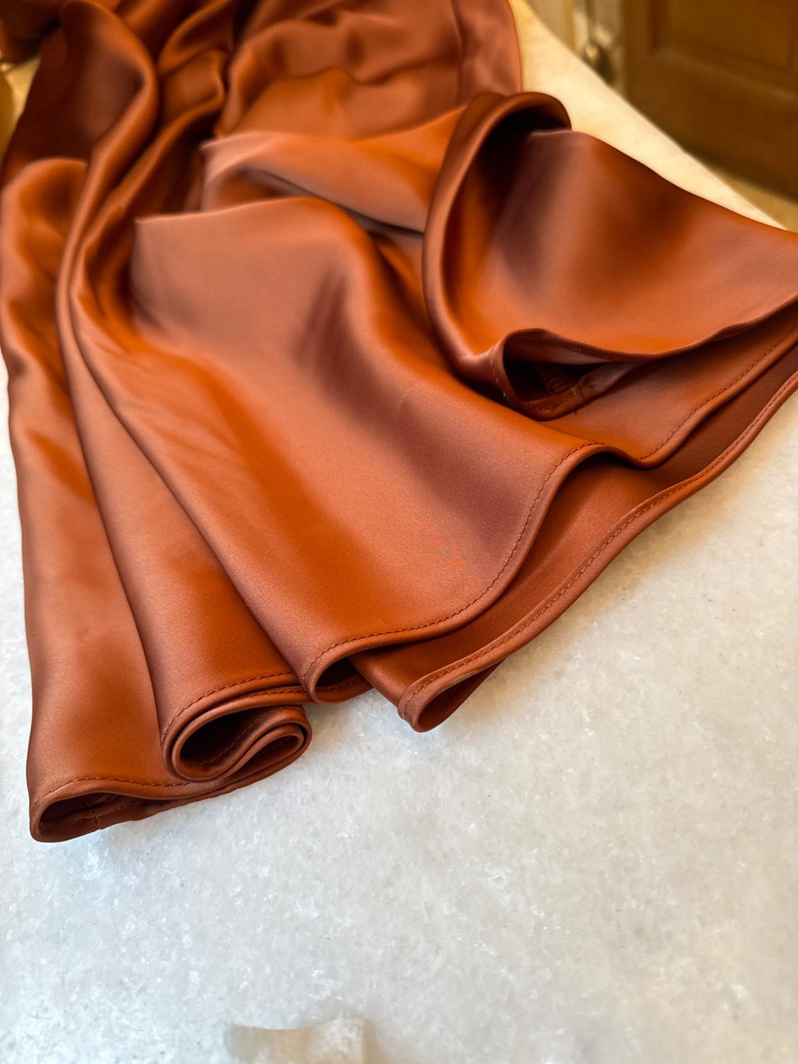 SATIN EFFECT MIDI SKIRT ZW COLLECTION - Image 4