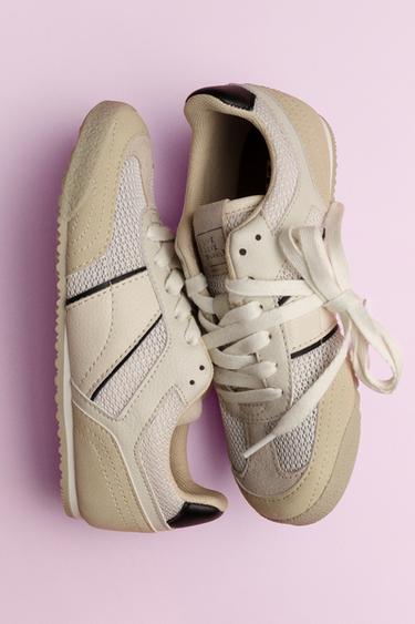 MESH SNEAKERS - White by Zara