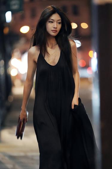 Zara 2 件組簡約亮片項鍊組 - 金黃色