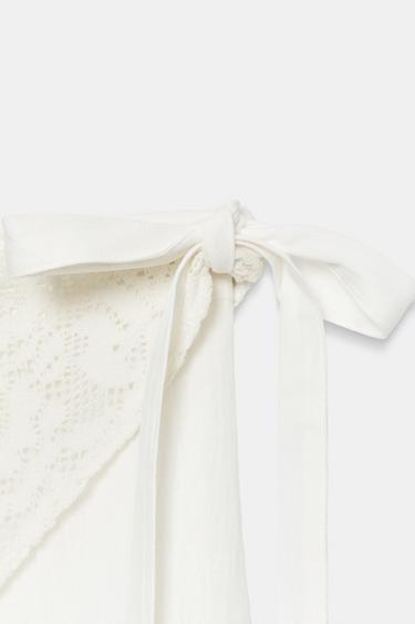 STRAIGHT-LEG PAREO TROUSERS - Ecru by Zara - Image 9