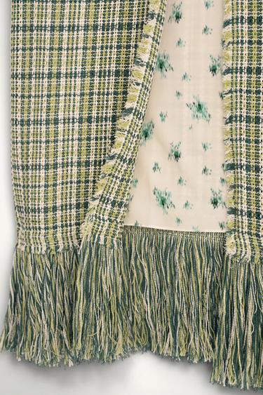 MANTEAU STRUCTURÉ FRANGES ÉDITION LIMITÉE - Vert de Zara - Image 8