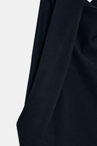 LONG HALTER DRESS - Navy blue by Zara - Image 7