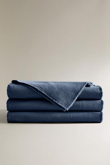 TOVAGLIA COTONE LAVATO - Blu di Zara