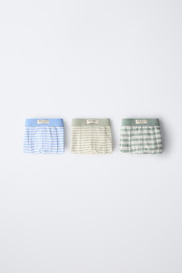 AGES 6-14/ THREE-PACK OF BOHO STRIPE BOXERS - Multicoloured by Zara