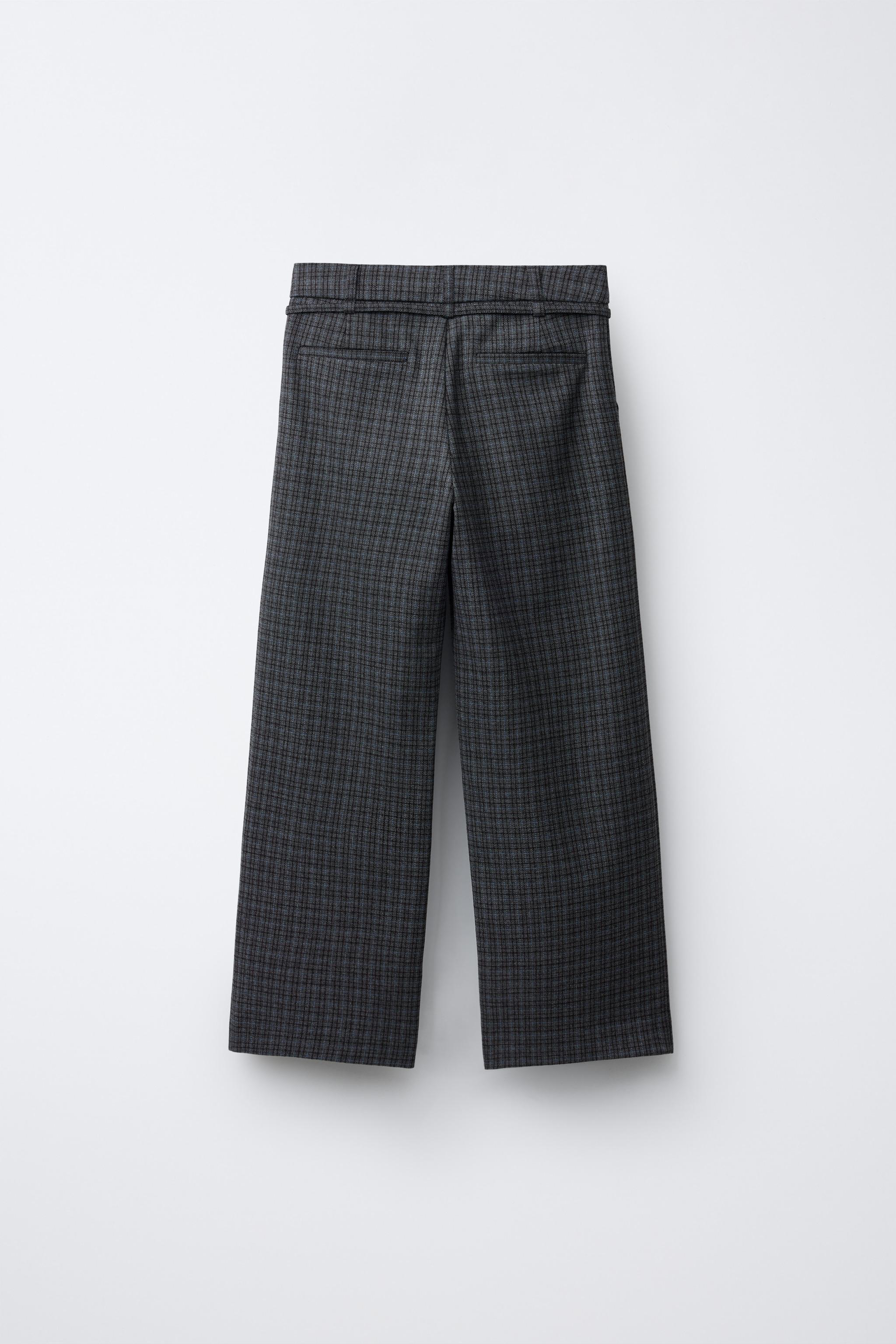 PLAID DRAWSTRING PANTS