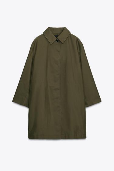 WATER-REPELLENT TRENCH COAT ZW COLLECTION - Kaki nga Zara