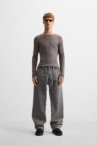 JEANS BAGGY FIT - Gris de Zara - Imagen 0