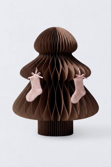 CALCETÍN PUNTO CON LANA - Rosa palo de Zara