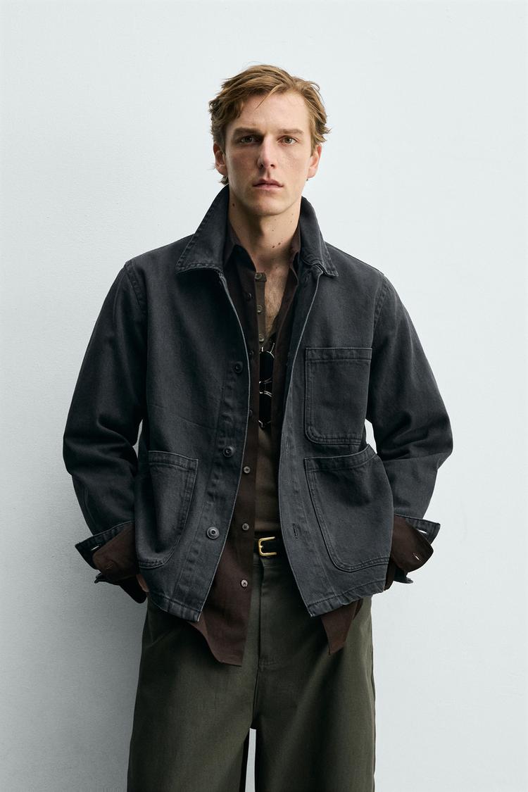 ZARA RELAXED FIT OVERSHIRT WITH POCKETS