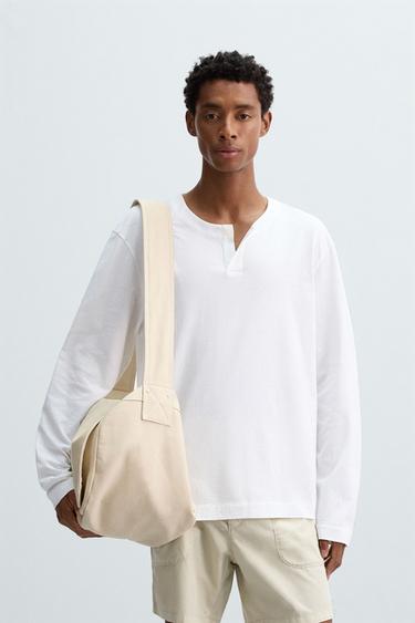მაისური ღილი საყელოზე - Zara-ს White