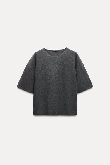 SOFT RIBBED TOP - Grey by Zara
