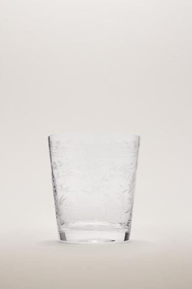 VASO VIDRIO TALLADO - de Zara