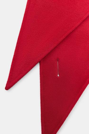 BANDANA TRIANGULAIRE AVEC LAINE - Rouge de Zara - Image 4