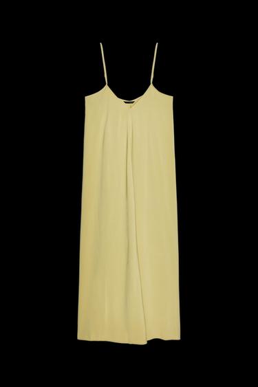 FLIESSENDES MIDI-KLEID - Olivgrün von Zara - Bild 0